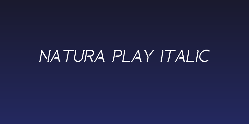 Natura Play Italic Social Header