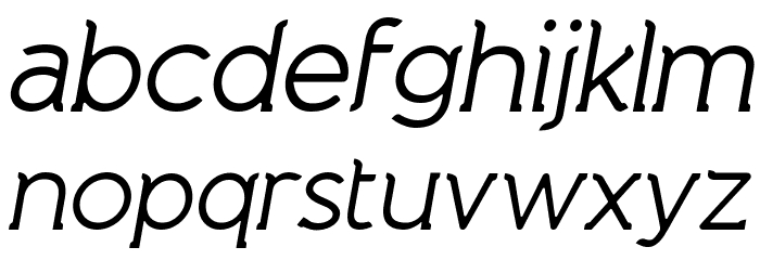 Natura Play Italic Font LOWERCASE