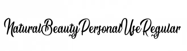 Natural Beauty Personal Use Regular  Frei Schriftart Herunterladen