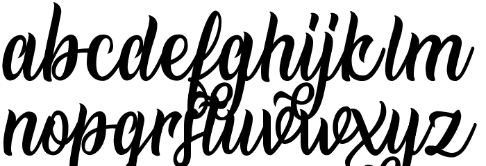 Natural Beauty Personal Use Regular Font LOWERCASE