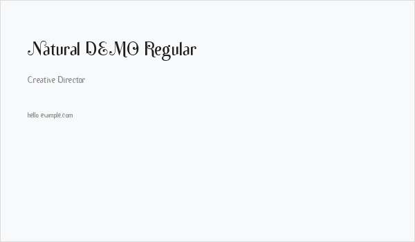 Natural DEMO Regular Business Card