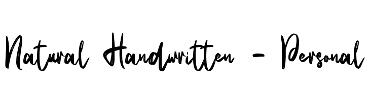 Natural Handwritten - Personal  les polices de caractères gratuit tlcharger