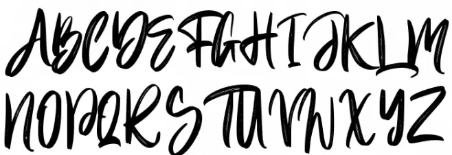 Natural Handwritten - Personal フォント 大文字