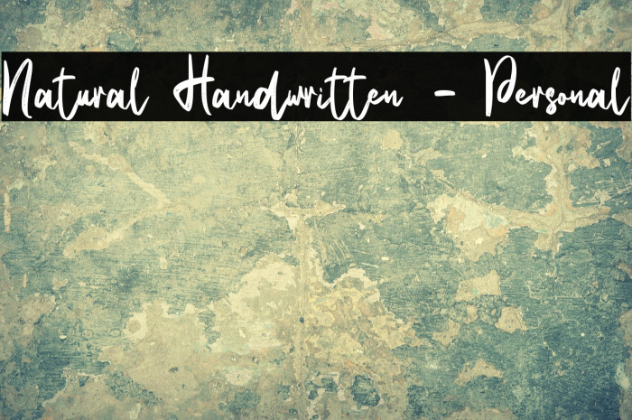 Natural Handwritten - Personal Example 2