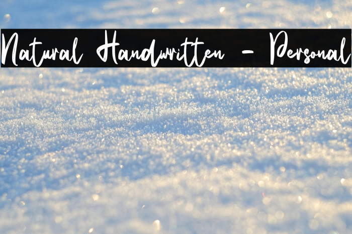 Natural Handwritten - Personal Example 3
