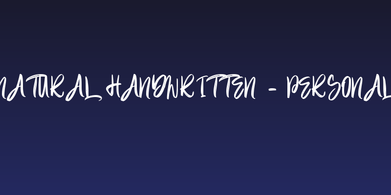 Natural Handwritten - Personal Social Header