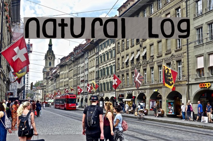Natural Log Font examples
