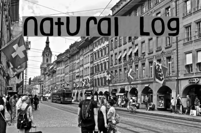 Natural Log Font examples
