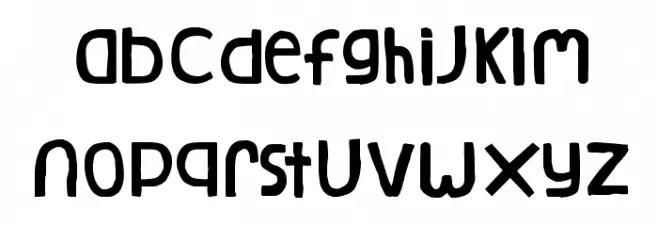 Natural Log Font Litere mici