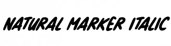 Natural Marker Italic  Fuentes Gratis Descargar