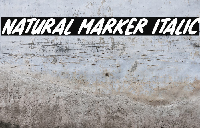 Natural Marker Italic फ़ॉन्ट examples