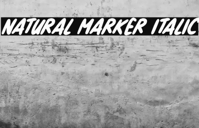 Natural Marker Italic Font examples