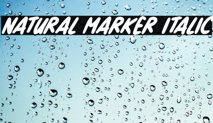Natural Marker Italic फ़ॉन्ट examples