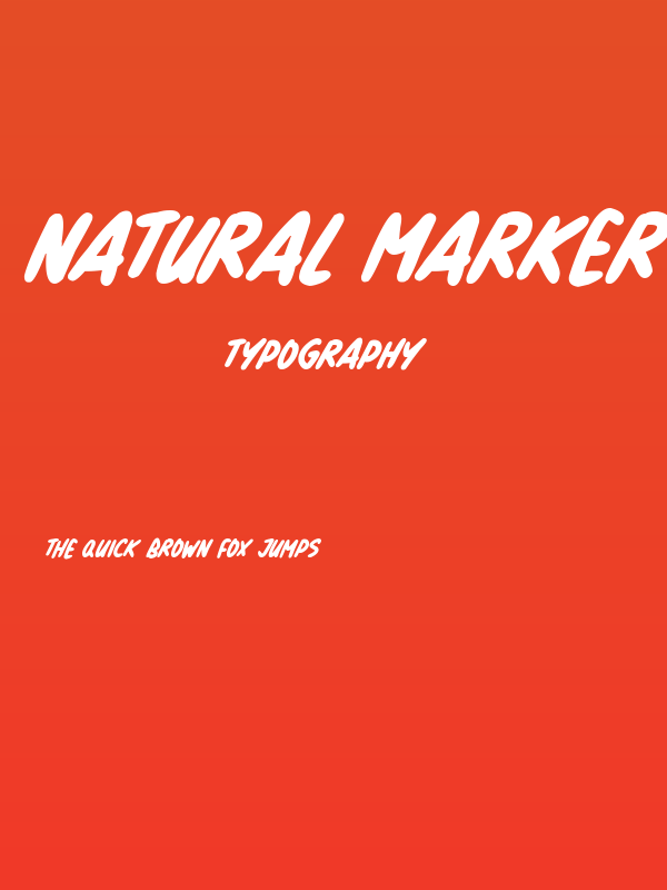 Natural Marker Italic Poster
