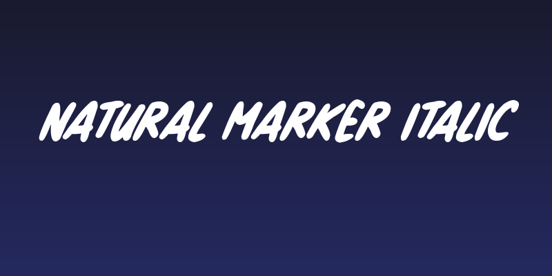 Natural Marker Italic Social Header