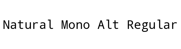 Natural Mono Alt Regular Font