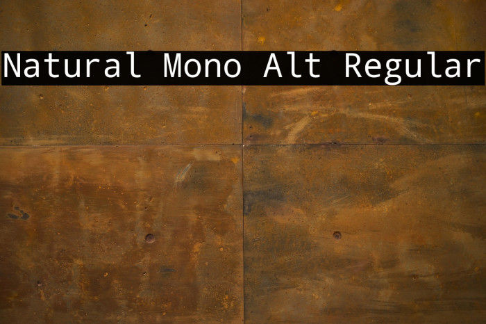 Natural Mono Alt Regular Example 2