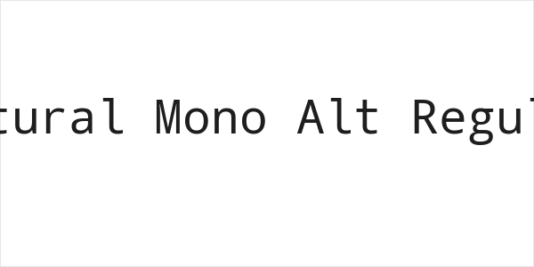 Natural Mono Alt Regular Logo