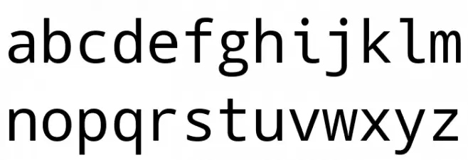 Natural Mono Alt Regular Font LOWERCASE
