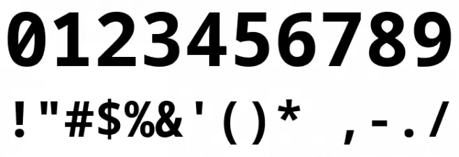 Natural Mono Bold Font OTHER CHARS