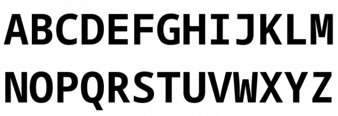 Natural Mono Bold フォント 大文字
