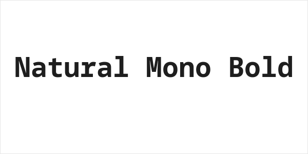Natural Mono Bold Logo