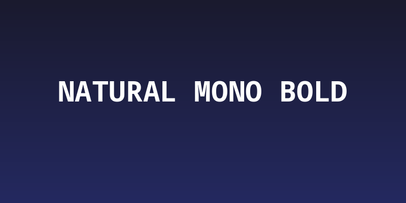 Natural Mono Bold Social Header