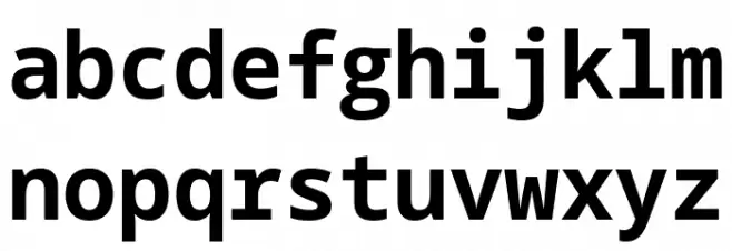 Natural Mono Bold Font LOWERCASE