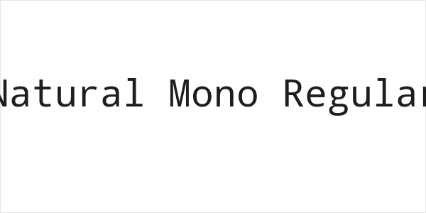 Natural Mono Regular Logo