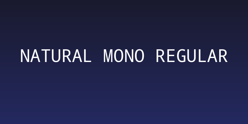 Natural Mono Regular Social Header