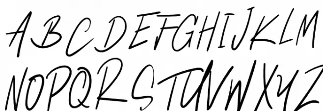 Natural Signature フォント 大文字