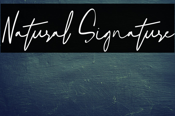 Natural Signature Example 1