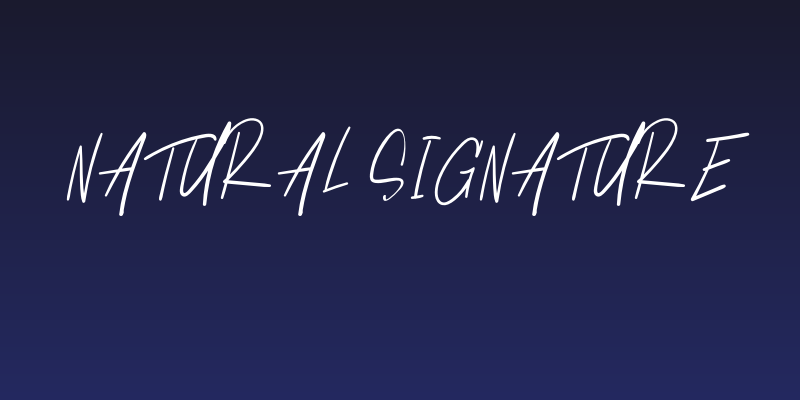 Natural Signature Social Header
