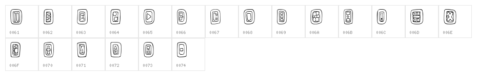 Natural Signs Character Map