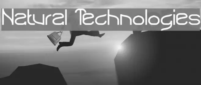 Natural Technologies Font examples