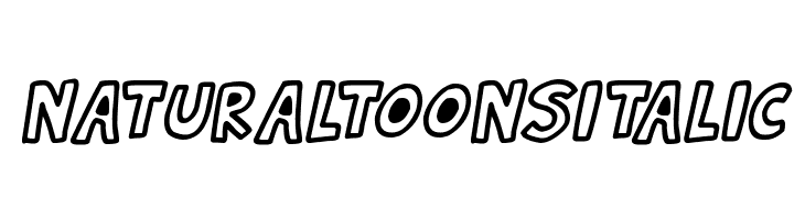 Natural Toons Italic Font