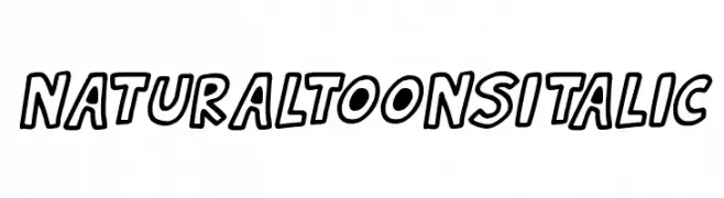 Natural Toons Italic  les polices de caractères gratuit tlcharger