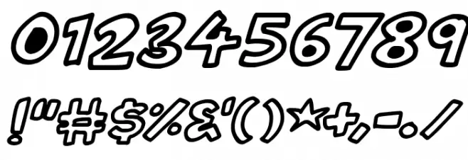 Natural Toons Italic خط محارف أخرى