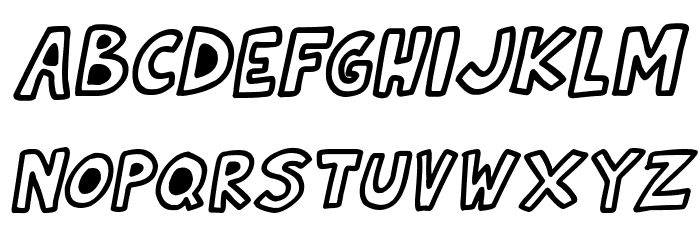 Natural Toons Italic Font LOWERCASE