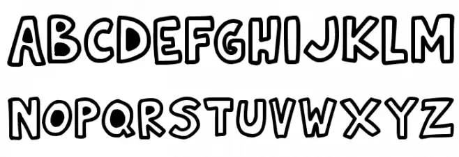 Natural Toons Schriftart Groß