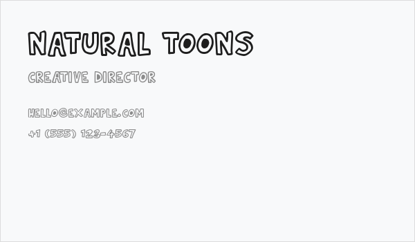 Natural Toons Business Card