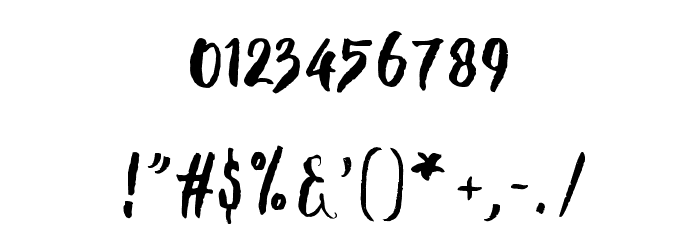 Natural Font OTHER CHARS