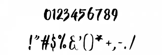 Natural Font OTHER CHARS