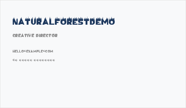 NaturalForestDemo Business Card