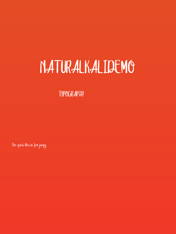 NaturalKaliDEMO Poster