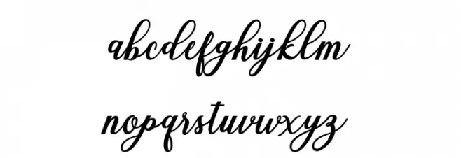 NaturalScript Schriftart Kleinbuchstaben