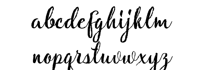 Natural Font LOWERCASE
