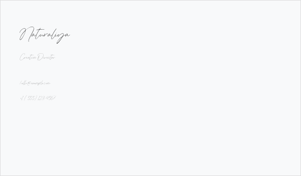 Naturaliya Business Card