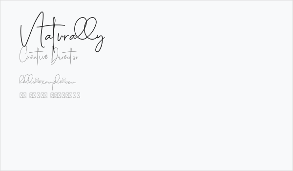 Naturally Business Card