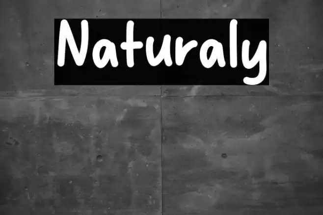 Naturaly Font examples